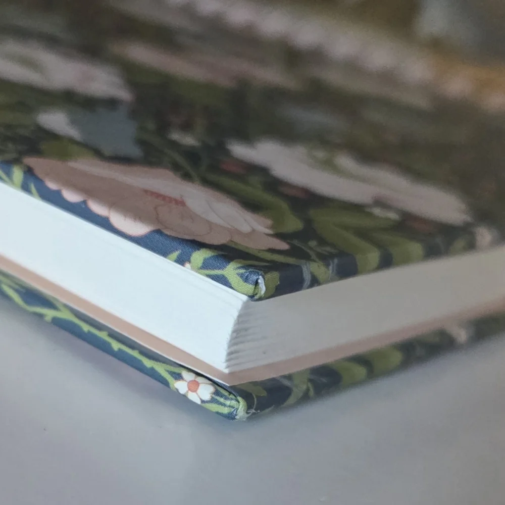 OCS Design Vintage Inspired Floral Bird Hardcover Large Spiral Ruled Notebook